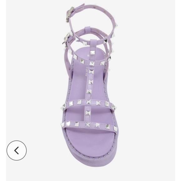 Lavender Studded Platform Sandals (7) - Picture 7 of 7